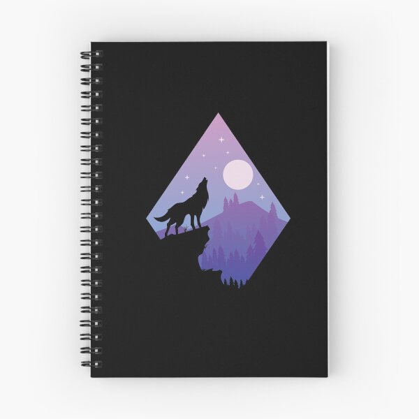 Item preview, Black Wolf Silhouette with Stars and Moon designed and sold by aMortalArtist.