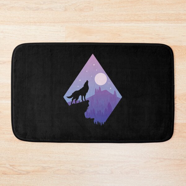Item preview, Black Wolf Silhouette with Stars and Moon designed and sold by aMortalArtist.