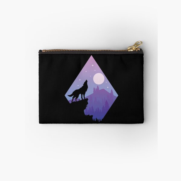 Item preview, Black Wolf Silhouette with Stars and Moon designed and sold by aMortalArtist.