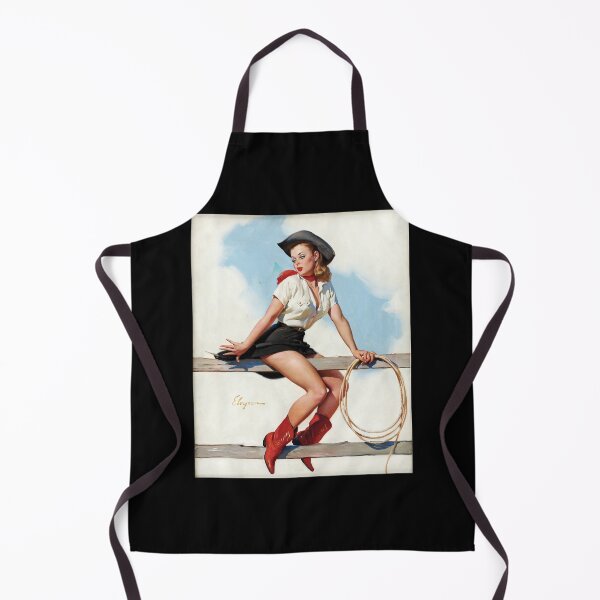 Item preview, Cowgirl on Fence Vintage Pin Up  designed and sold by RBEnt.