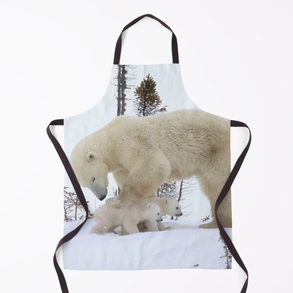 Item preview, Mother polar bear watching over her cubs designed and sold by Marion Joncheres.