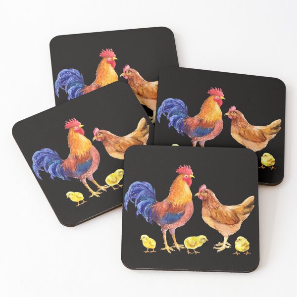 Item preview, Chicken And Rooster Watercolor designed and sold by virilamissa.