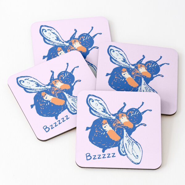 Item preview, Vintage Watercolor Bumble Bee designed and sold by RosiesSticks.