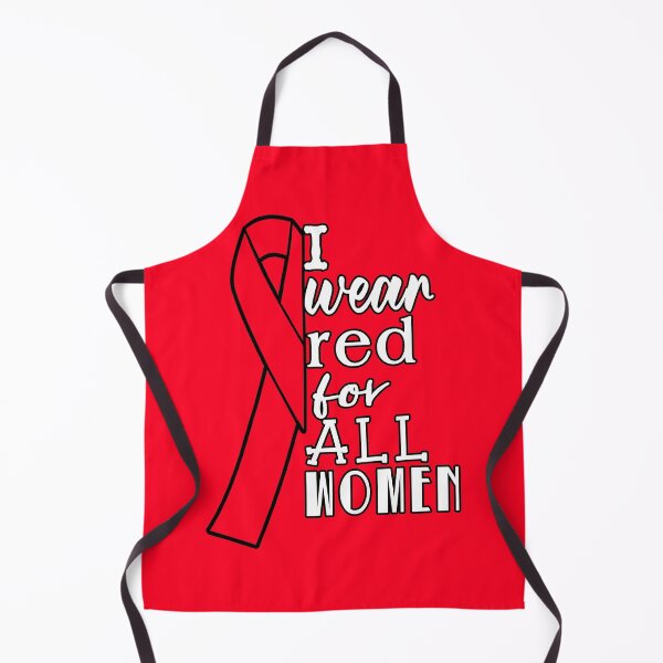 Item preview, I Wear Red for All Women Red Ribbon Heart Health designed and sold by Greenbaby.