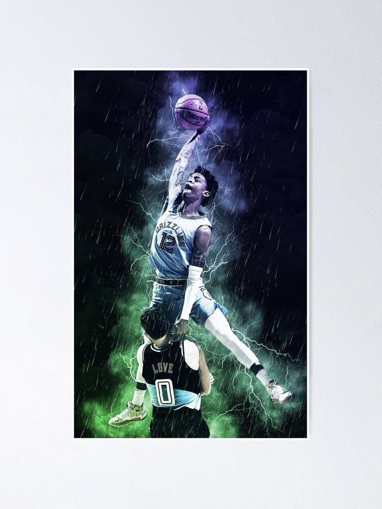 "JA MORANT DUNK" Poster for Sale by dekuuu Redbubble