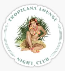 Tropicana Lounge Night Club Tropical Hula Girl 3 Sticker