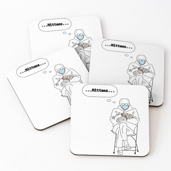 Item preview, Bernie Sanders thinking about mittens (white background) designed and sold by nipanee.