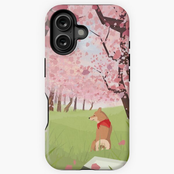 Shiba Inu in Spring iPhone Tough Case