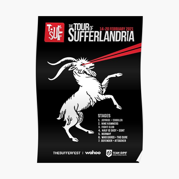 Tour of Sufferlandria 2021 - Official Poster Poster