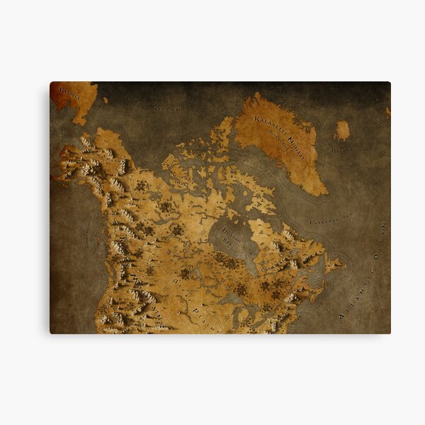 Item preview, Map of Canada - Fantasy Theme designed and sold by Callum Ogden.