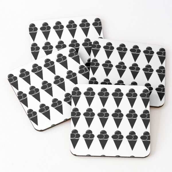 Item preview, ice cream black and white  designed and sold by KerCar.