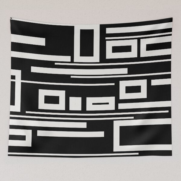 Item preview, Black Geometric Abstract Contemporary Art Composition designed and sold by Ankerd.