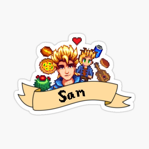 Sam Stardew Valley Sticker By Zoealexistreher Redbubble