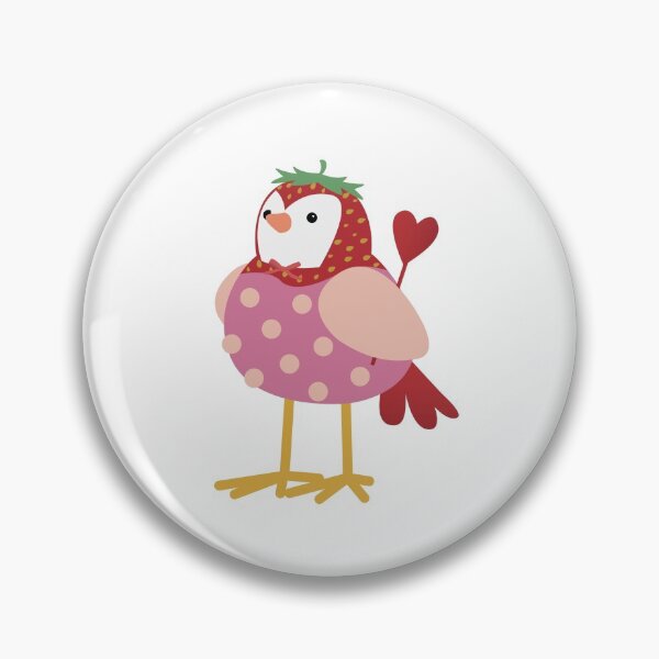 Item preview, Pink Strawberry Bird designed and sold by TwoBusyBabes.