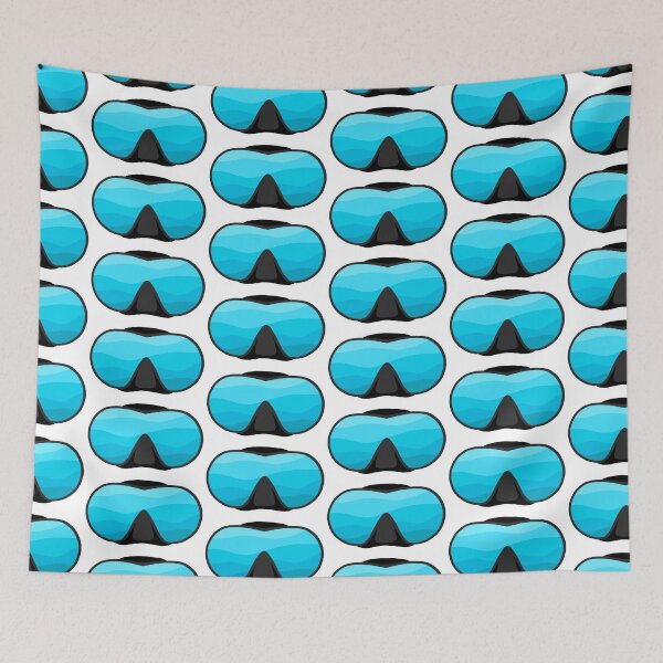 Item preview, scuba dive mask – waves, black designed and sold by brightsuns.