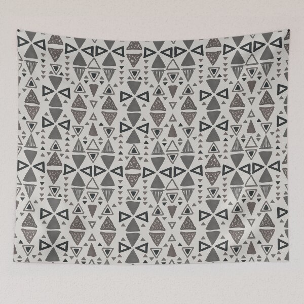 Item preview, Grey Geometric Triangles designed and sold by ScribbledToad.