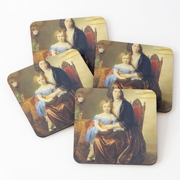 Item preview, Leonie Gräfin Lanckorońska, with Her Son, Karl - Karl von Blaas designed and sold by brushandframes.