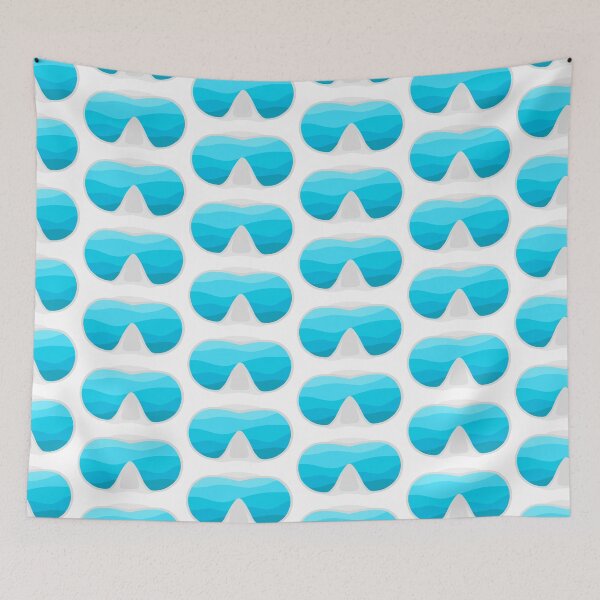 Item preview, scuba dive mask – waves, white designed and sold by brightsuns.