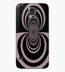 Black lavender mirror image abstract Case/Skin for Samsung Galaxy
