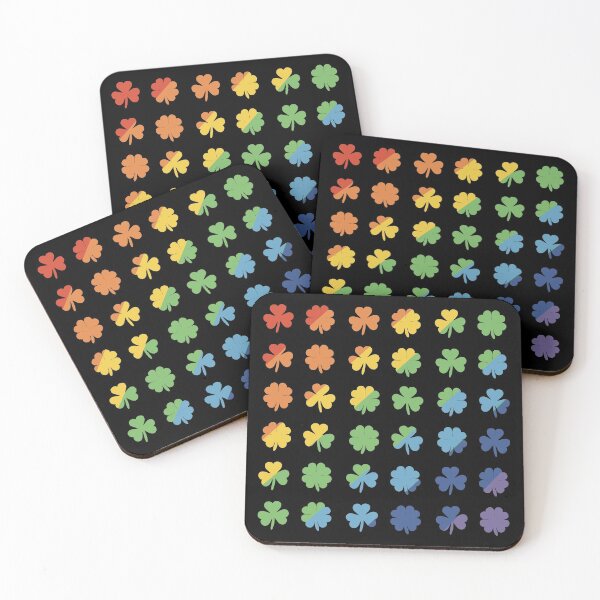 Item preview, Rainbow Shamrock and Clover Pattern designed and sold by Funful.