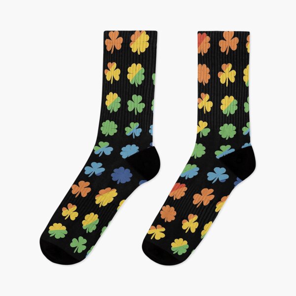 Item preview, Rainbow Shamrock and Clover Pattern designed and sold by Funful.
