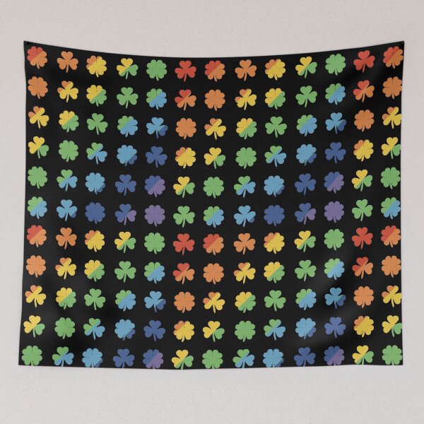 Item preview, Rainbow Shamrock and Clover Pattern designed and sold by Funful.