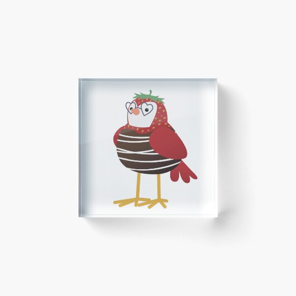 Item preview, Chocolate Strawberry Bird designed and sold by TwoBusyBabes.