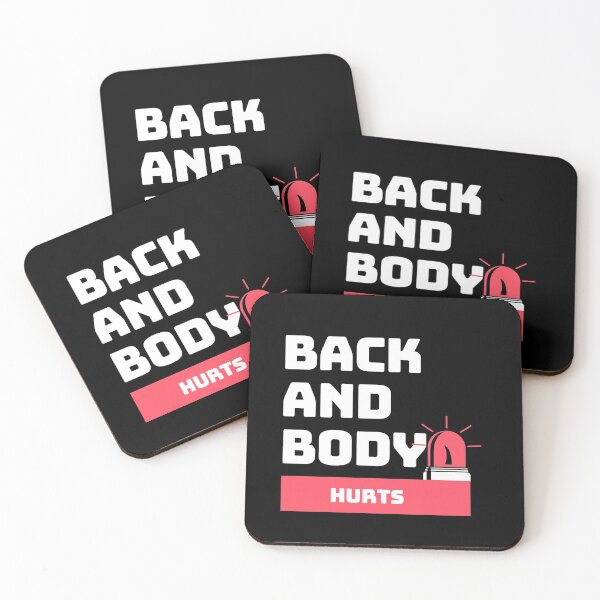 Item preview, My Back And Body Hurts Funny Quote Yoga Gym Gift for friends designed and sold by TrueFit Essentials.