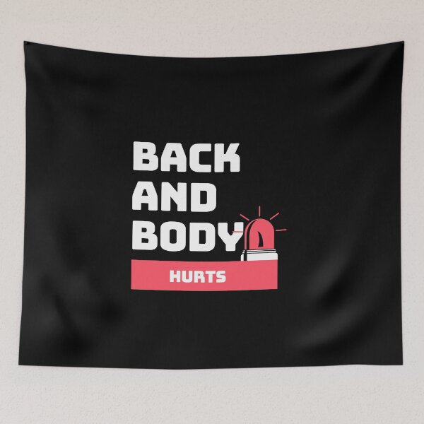 Item preview, My Back And Body Hurts Funny Quote Yoga Gym Gift for friends designed and sold by TrueFit Essentials.