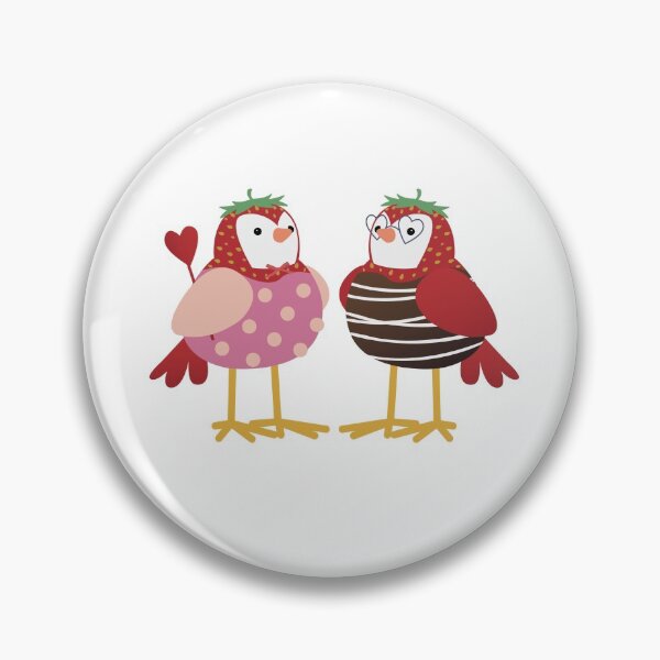 Item preview, Chocolate Strawberry Birds designed and sold by TwoBusyBabes.