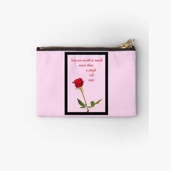 Item preview, You are worth so much more than a single red rose - A beautiful red rose with words in red and pinkish BG designed and sold by AnnaBBS.