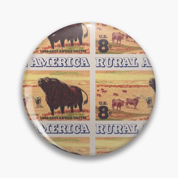 Item preview, Rural America cattles herd vintage US post stamp designed and sold by KMA Home Design.