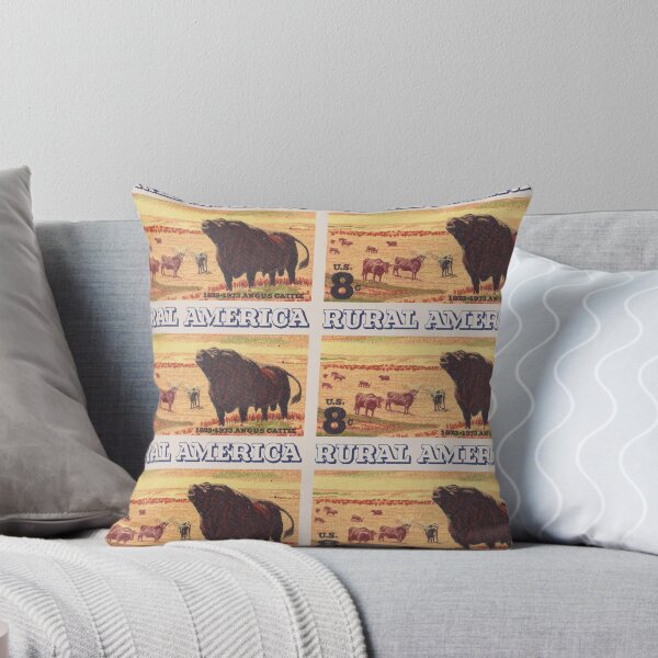 Item preview, Rural America cattles herd vintage US post stamp designed and sold by KMA Home Design.