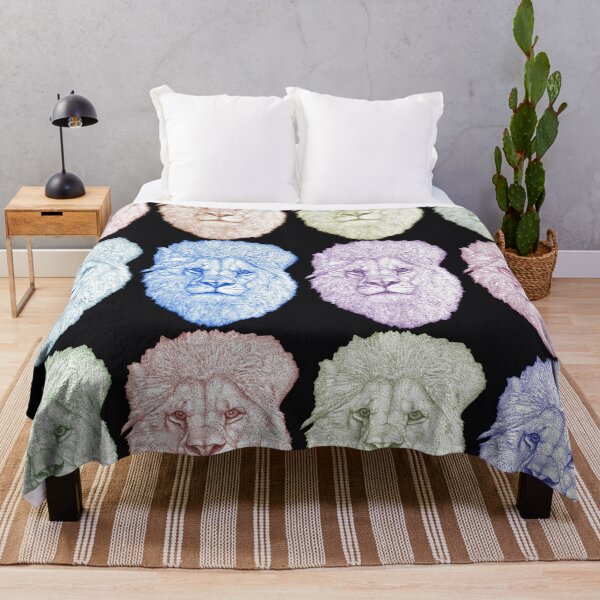 Item preview, Lion Face print designed and sold by Flower Magic .