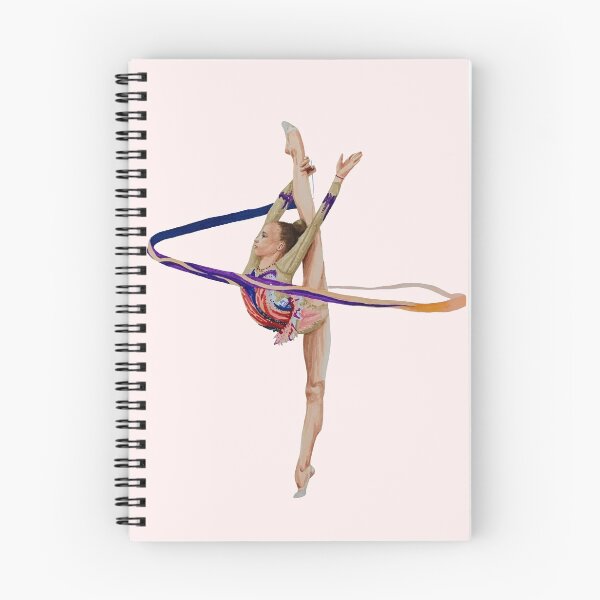 Item preview, Rhythmic Gymnastics Yana Striga Ribbon Backgrab Turn designed and sold by rhythmicdrawing.