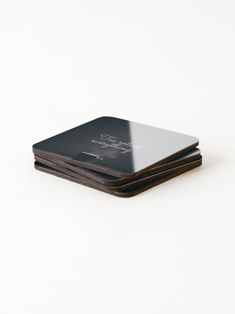 Thumbnail 4 of 5, Coasters (Set of 4), Tea solves everything designed and sold by sameerhashmi.
