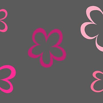 Artwork thumbnail, Funky Pink Retro Flowers Sticker Pack by that5280lady