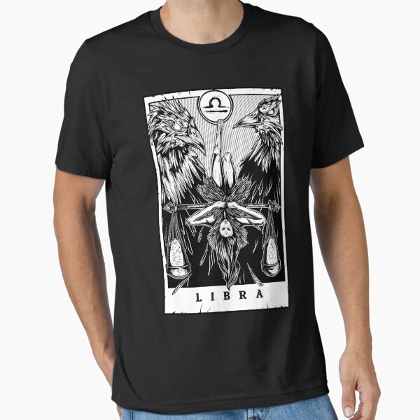 Libra Zodiac Tarot Blk Essential T-Shirt