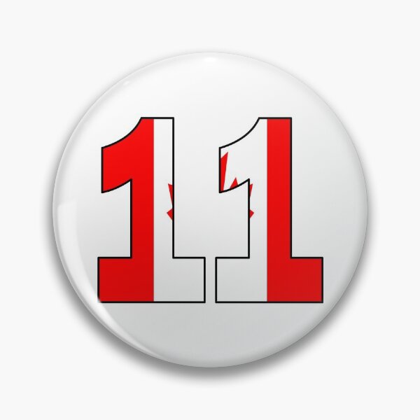Item preview, Number 11 with Canadian flag on the background designed and sold by AllShirts21.