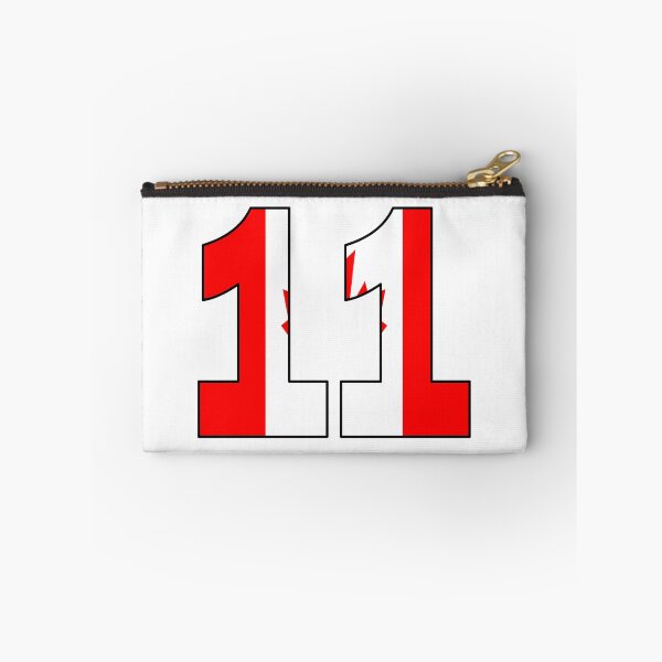 Item preview, Number 11 with Canadian flag on the background designed and sold by AllShirts21.