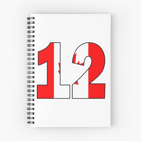Item preview, Number 12 with Canadian flag on the background designed and sold by AllShirts21.