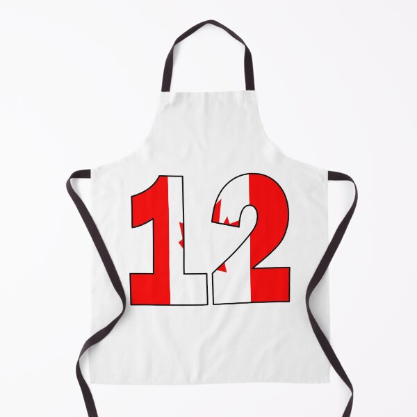 Item preview, Number 12 with Canadian flag on the background designed and sold by AllShirts21.