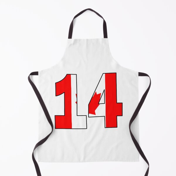 Item preview, Number 14 with Canadian flag on the background designed and sold by AllShirts21.