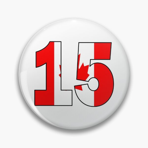 Item preview, Number 15 with Canadian flag on the background designed and sold by AllShirts21.