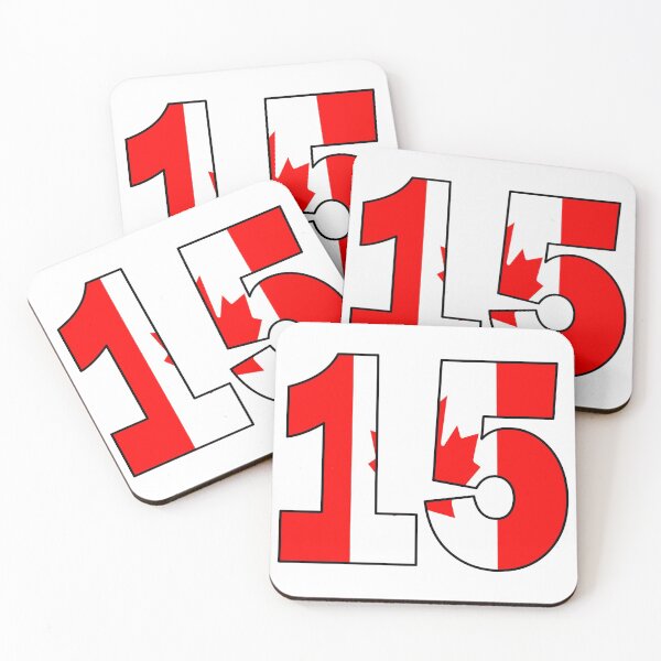 Item preview, Number 15 with Canadian flag on the background designed and sold by AllShirts21.