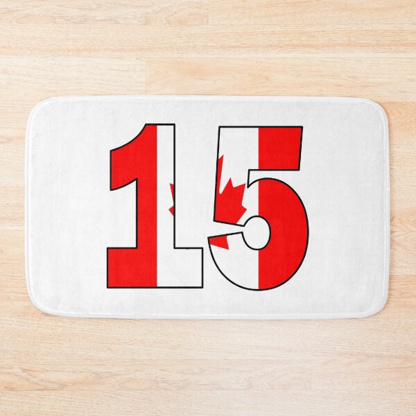 Item preview, Number 15 with Canadian flag on the background designed and sold by AllShirts21.