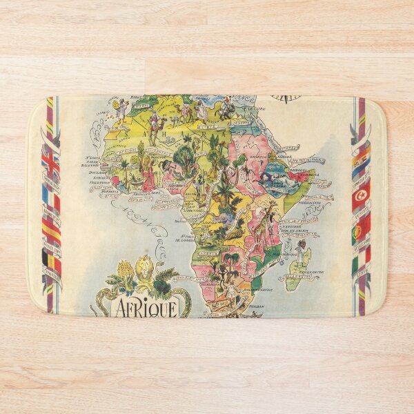 Item preview, Illustrated Map of Africa. 1951, Jaques Liozu designed and sold by Gin  Neko.