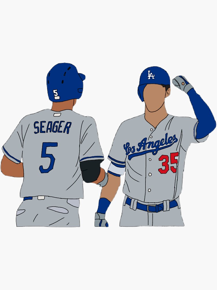 cody bellinger and corey seager Sticker for Sale by lkhardy