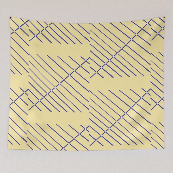 Item preview, Light Yellow With Blue Stripes designed and sold by DesignsByMuriel.