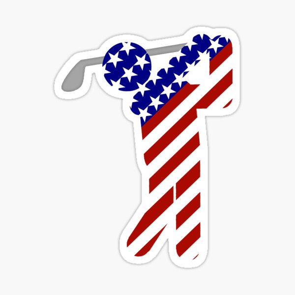 USA Mens Golf - Male Golfer Sticker